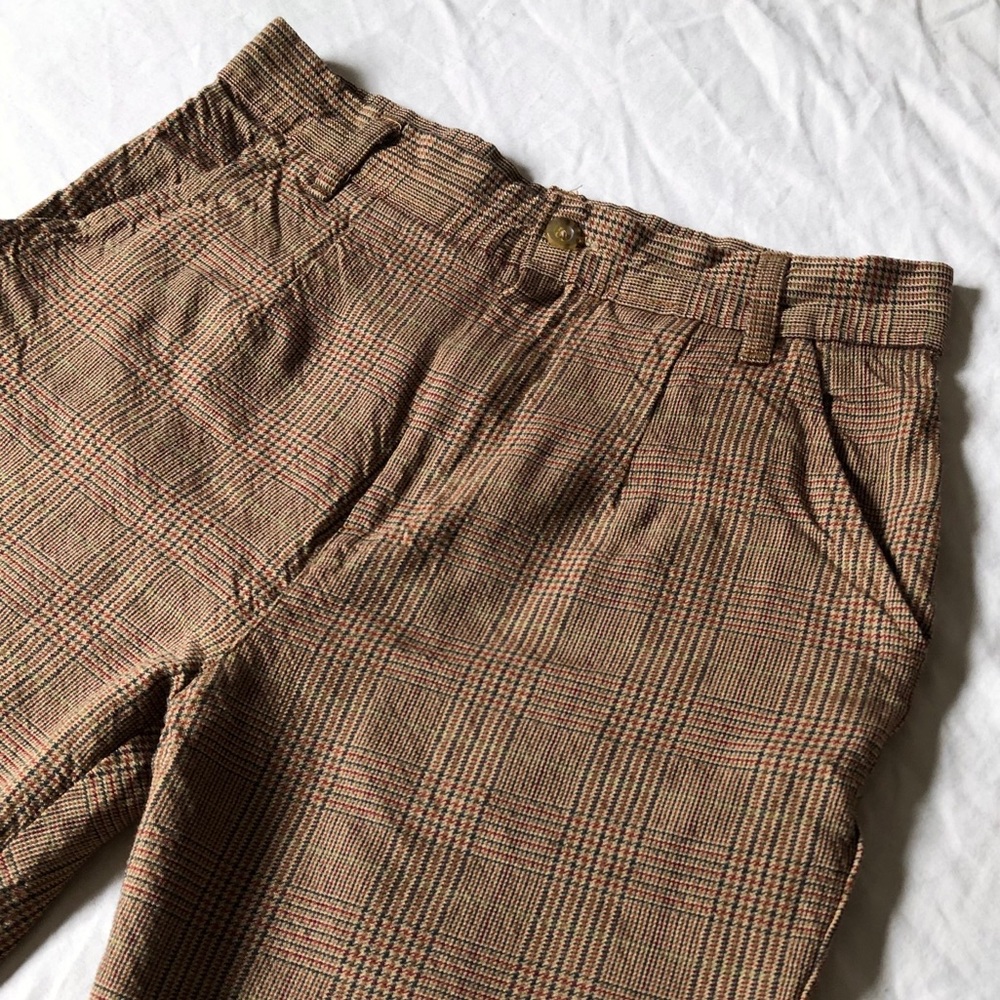 Urban Outfitters Brown Plaid Cropped Pants